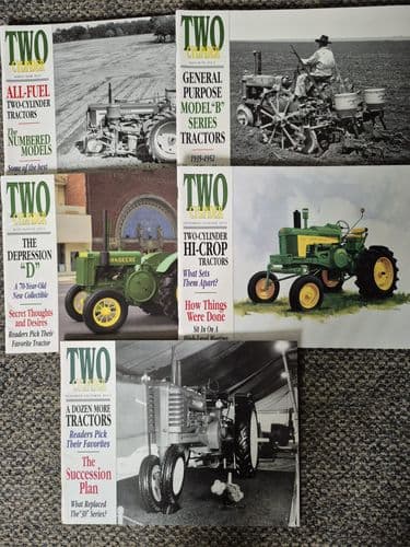 5 x John Deere Two Cylinder Magazines -  2002 March - December
