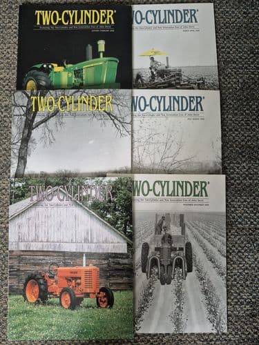 6 x  John Deere Two Cylinder Magazines  - January - December 2008