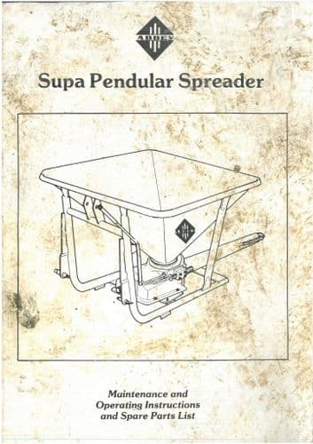 Abbey Fertiliser Spreader  Supa Pendular Operators Manual with Parts List