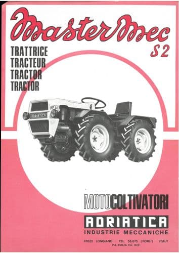 Adriatica Motocoltivatori MasterMec S2 Tractor Brochure