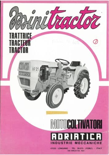 Adriatica Motocoltivatori MiniTractor Tractor Brochure