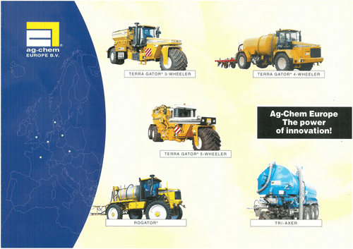 Ag-Chem Europe Tractor 'The Power Of Innovation'  3, 4, 5 Wheeler, Rogator, Tri-Axer Brochure