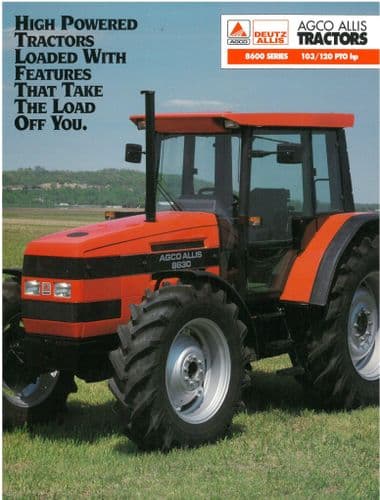 Agco Deutz Allis Tractor - 8610 & 8630 Brochure