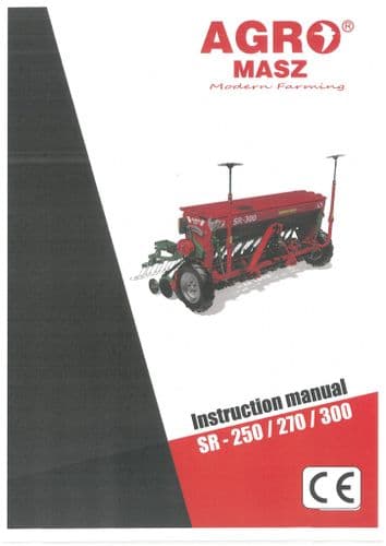 Agro Masz Semanatoare SR250 SR270 SR300 Operators Manual and Illustrated Parts List