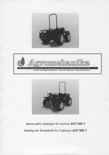 Agromehanika Tractor AGT850T Parts  Manual - GERMAN ONLY