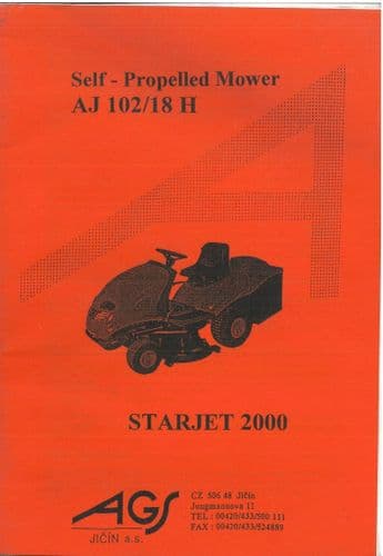 AGS Starjet 2000 Self-Propelled Mower AJ 102/18 H  Operators Manual