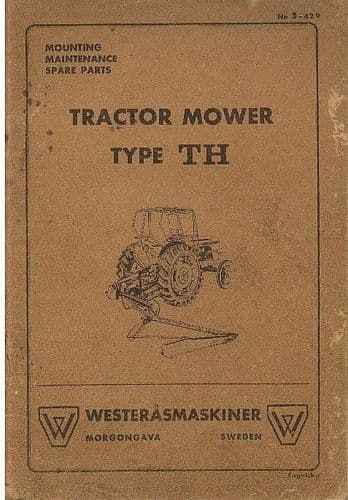 Aktiv TH Mower Operators Manual with Parts List