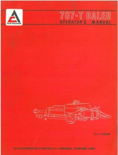 Allis Chalmers Baler 707-T Operators Manual - 707T