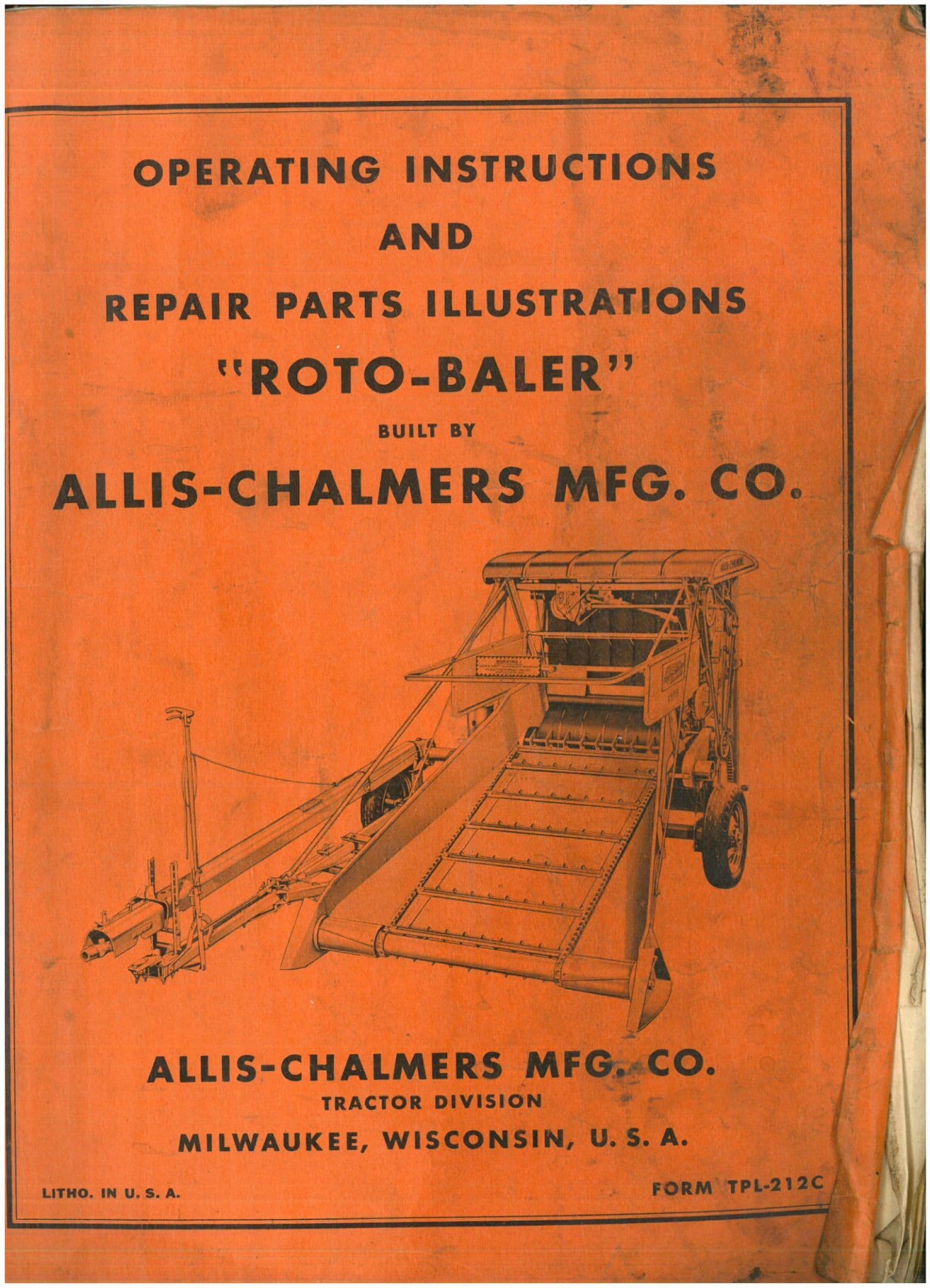 Baler Checklist.pdf Allis Chalmers Baler - Roto Baler Operators Manual with Parts List ...