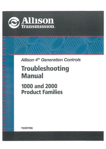 Allison Transmission 1000 & 2000 Troubleshooting Manual