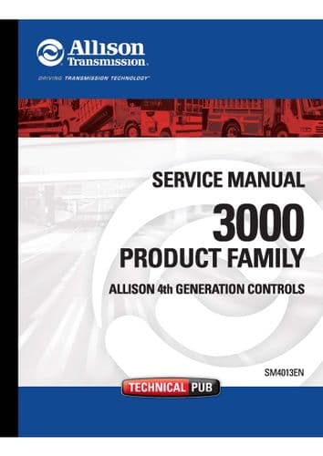 Allison Transmission 3000 3200 3500 3700 EVS HS MH PTS RDS TRV MH ORS  SP TRV Workshop Service Manua