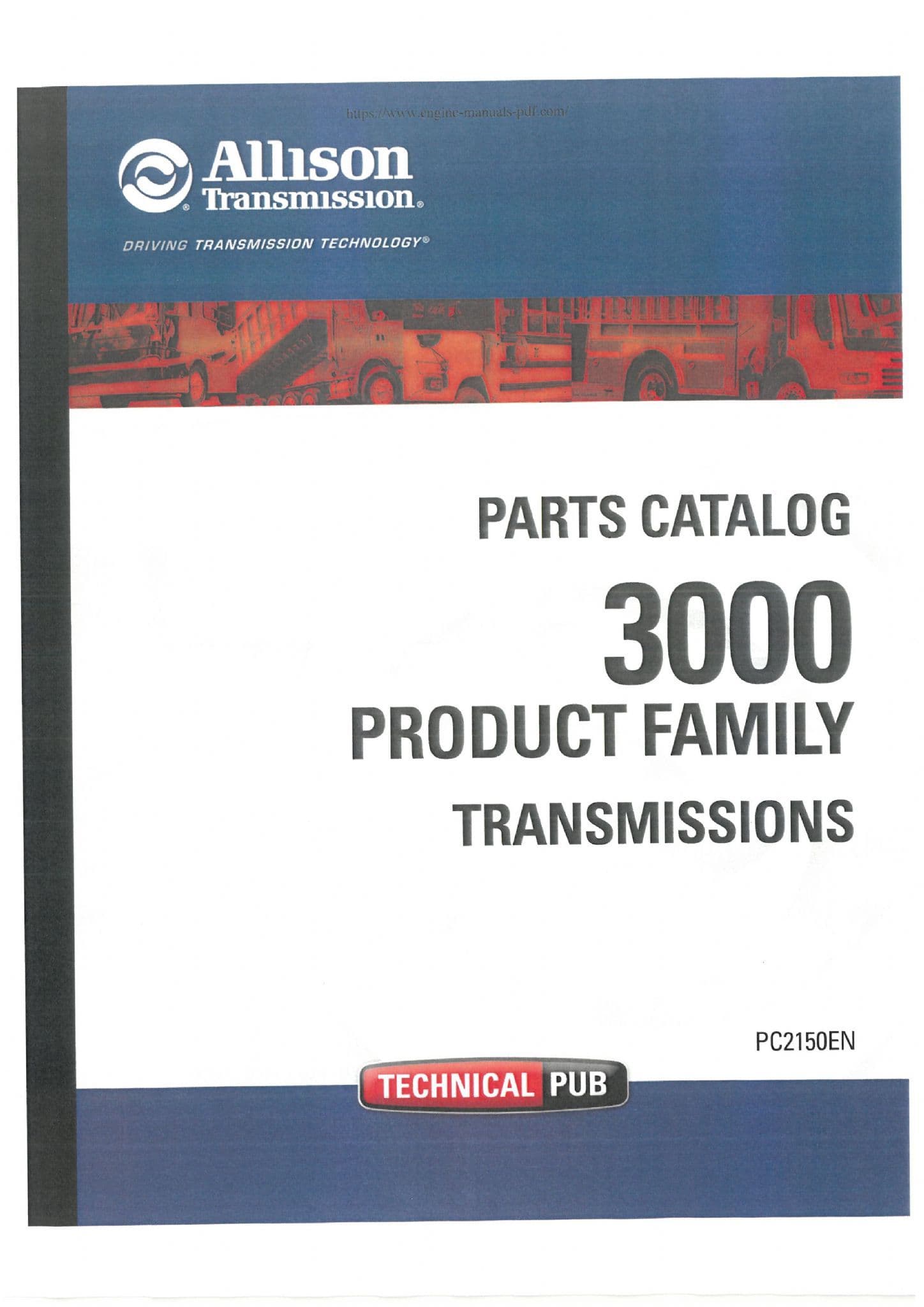 Allison Transmission 3000 Series Parts Manual