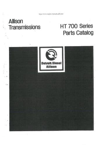 Allison Transmission HT700 Parts Manual