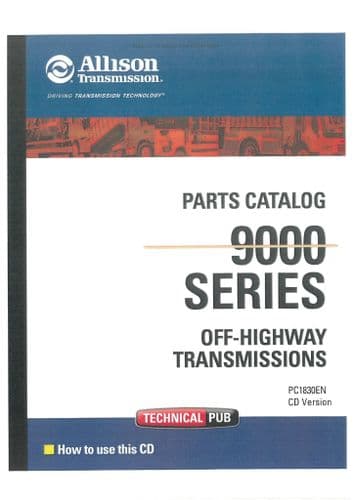 Allison Transmission  S9600A S9600AR S9610A S9610M S9600M Parts Manuals