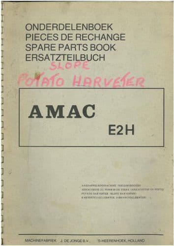 Amac Potato Harvester E2H Parts Manual