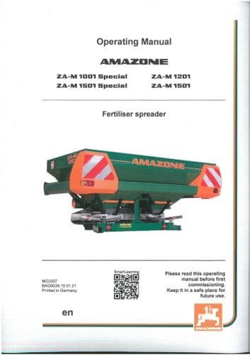 Amazone ZA-M 1001 Special ZA-M 1501 Special ZA-M 1201 ZA-M 1501 Operators Manual