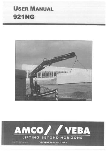Amco Veba Lifting Crane 921NG Operators Manual