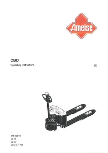 Ameise Pallet Truck CBD Operators Manual