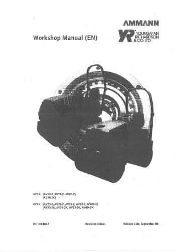 Ammann Tandem Roller AV2-2 AV23-2 AV26-2 AV32-2 AV33-2 AV40-2 Workshop Service Manual