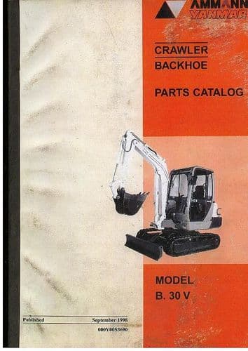 Ammann Yanmar B.30V Excavator Parts Manual