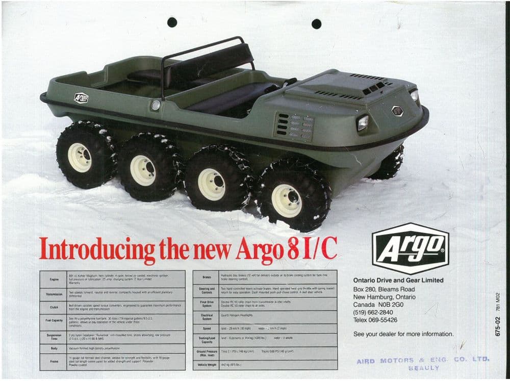Argo Atv 2023 Argo® Frontier 700 8X8 | Adventure ATV