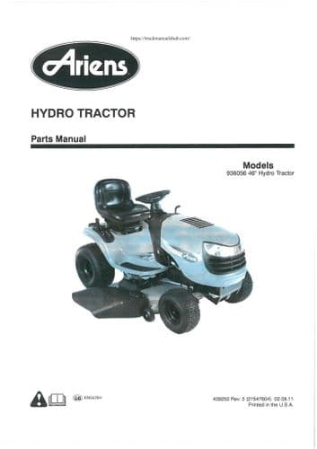 Ariens Hydro Tractor 936056 46 Inch Parts Manual