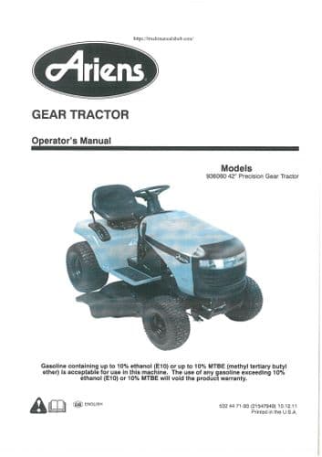 Ariens Precision Gear Tractor 936060 42 inch Operators Manual