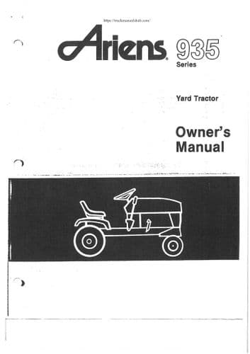 Ariens Yard Tractor 935 Operators Manual