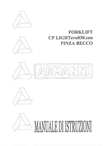Armanni Forklift CP Light EVO030.CON Operators Manual