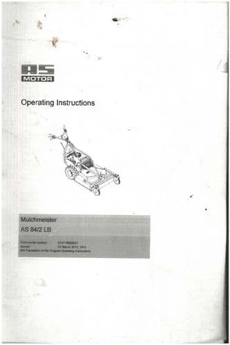 AS Motor Mower AS84/2LB Operators Manual