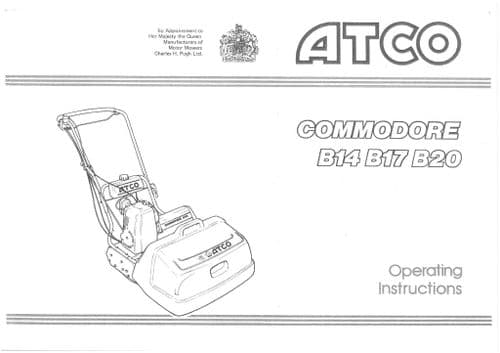 Atco Commodore B14-B17-B20  Operators Manual