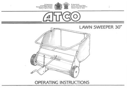 Atco Lawn Sweeper 30' Operators Manual