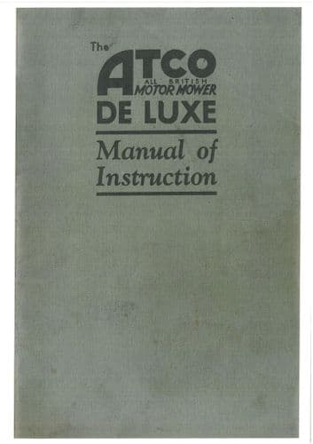 Atco Mower 12inch Deluxe Operators Manual