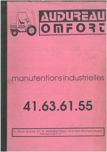 Audureau Omfort Forklift Truck Tele4C Operators Manual