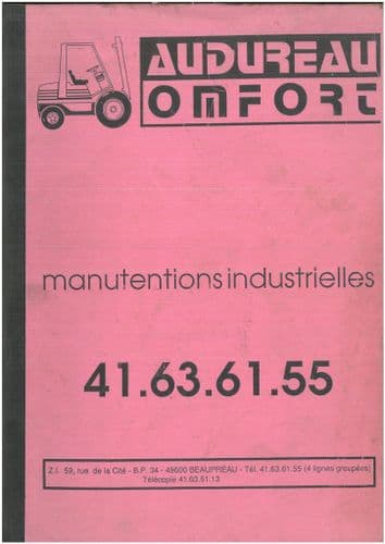 Audureau Omfort Forklift Truck Tele4C Operators Manual