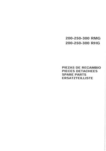 Ausa Dumper 200 250 300 RMG & RHG Parts Manual