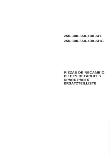 Ausa Dumper 250 300 350 400 AH AHG Parts Manual