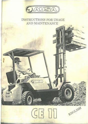 Ausa Forklift Truck CE11 Operators Manual