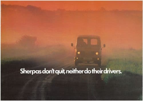 Austin Morris Sherpa Brochure - Van, Minibus, Tipper Truck, Motor Caravan