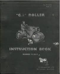 Aveling Barford Roller Model GA Marks 1, 2 & 3 Operators Manual