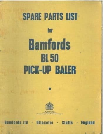 Bamfords Baler BL50 Parts Manual