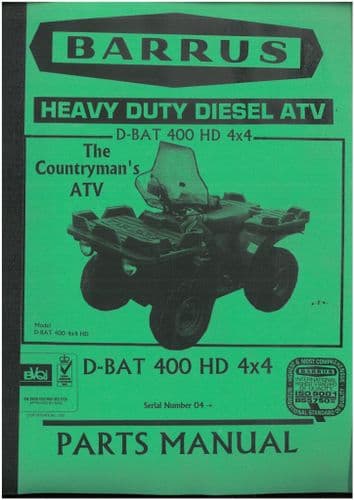 Barrus ATV  -  D-Bat  400 HD 6 4x4 Parts Manual