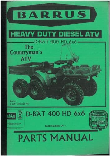Barrus ATV  -  D-Bat  400 HD 6x6 Parts Manual