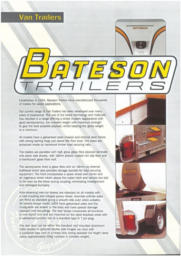 Bateson Van Trailers Brochure