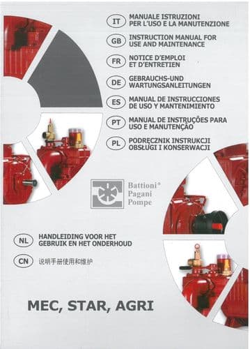 Battioni Pagani Pompe Rotary Blade Vacuum Pumb - Mec Star Agri Operators Manual