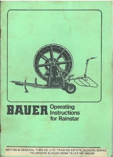 Bauer Rainstar Operators Manual