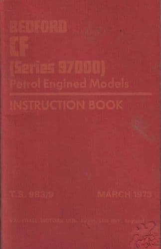 Bedford Lorry CF Series 97000 Operators Manual
