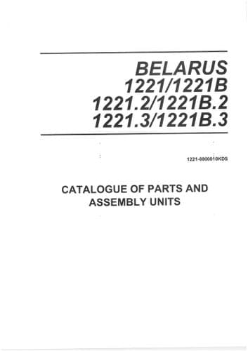 Belarus Tractor 1221, 1221B, 1221.2, 1221B.2, 1221.3, 1221B.3 Parts Manual