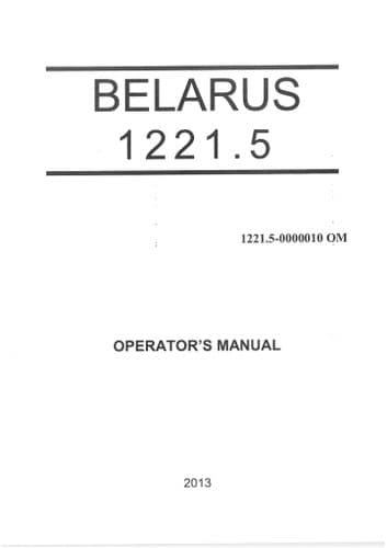 Belarus Tractor 1221.5 Operators Manual