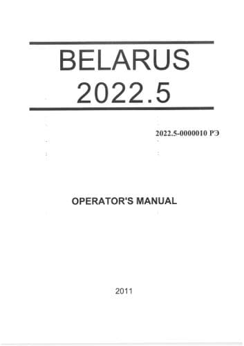Belarus Tractor 2022.5 Operators Manual
